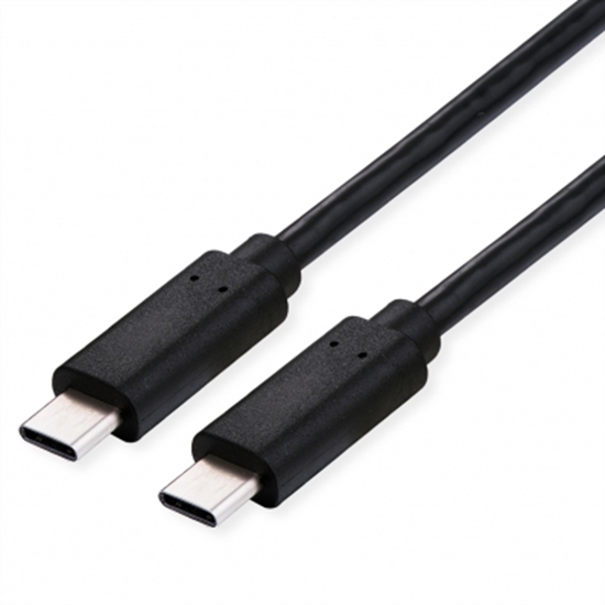 Picture of ROLINE Cable USB4 Gen3x2, with Emark, C–C, M/M, 100W, black, 1 m