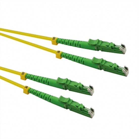 Picture of ROLINE FO Jumper Cable Duplex, 9/125µm, OS2, LSH/LSH, APC Polish, LSOH, yellow,