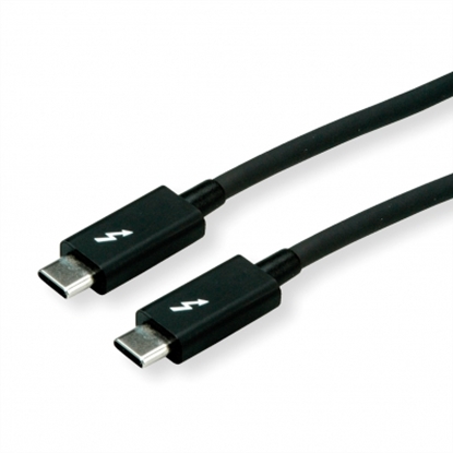 Attēls no ROLINE Thunderbolt™ 3 Cable, 20GBit/s, 5A, M/M, black, 2 m