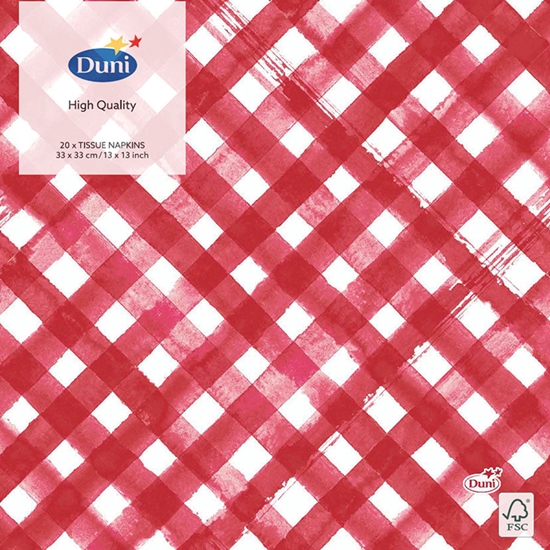 Picture of Salvetes 33cm Red Checks 20gab.