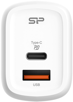 Attēls no Silicon Power charger USB-C/USB QM25 30W, white