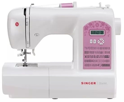 Picture of Singer 6699 sewing machine, electronic, white, pink