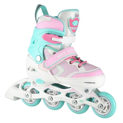 Picture of Skrituļslidas NA14198 WHITE-TURQUOISE SIZE L(39-42)  IN-LINE SKATES NILS EXTREME