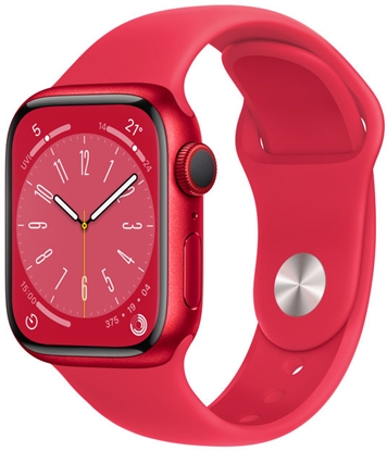 Picture of Apple Watch Series 8 GPS + Cellular 41mm (PRODUCT)RED Aluminium Case with (PRODUCT)RED Sport Band - Regular