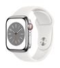 Picture of Apple Watch 8 GPS + Cellular 41mm Stainless Steel Sport Band, silver/white (MNJ53EL/A)