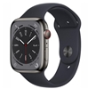 Picture of Apple Watch 8 GPS + Cellular 45mm Stainless Steel Sport Band, graphite/midnight (MNKU3EL/A)