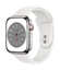 Attēls no Apple Watch 8 GPS + Cellular 45mm Stainless Steel Sport Band, silver/white (MNKE3EL/A)