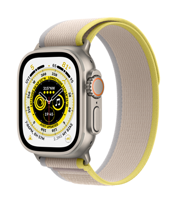 Attēls no Apple Watch Ultra GPS + Cellular 49mm Trail Loop M/L, yellow/beige (MQFU3EL/A)