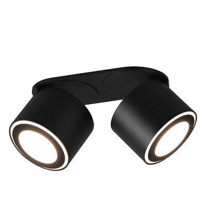 Picture of Sp.l.-TAURUS 2x5W LED 3000K 900lm melna ar 3 pak.slēdzi