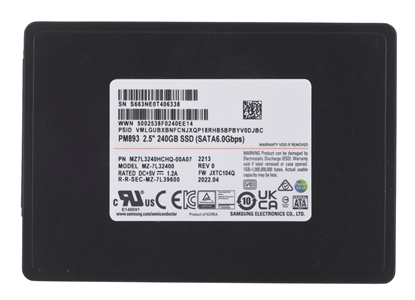 Attēls no SSD Samsung PM893 240GB SATA 2.5" MZ7L3240HCHQ-00A07 (DWPD 1)