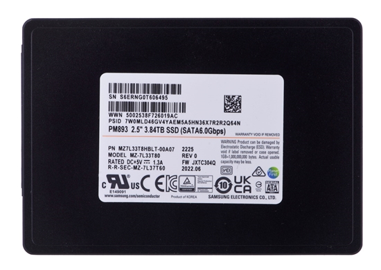Picture of SSD Samsung PM893 3.84TB SATA 2.5" MZ7L33T8HBLT-00A07 (DWPD 1)