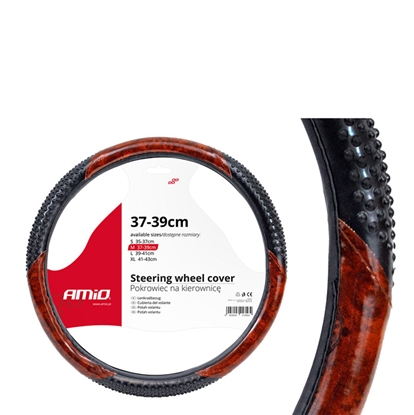 Attēls no Stūres apvalks 37-39cm koka imitācija ar pumpiņām