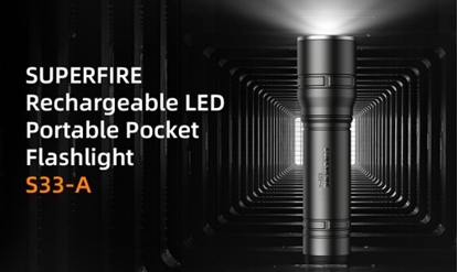 Attēls no SUPERFIRE Uzlādējams lukturītis | 800 mAh akumulators | USB | 124 lm | IP43