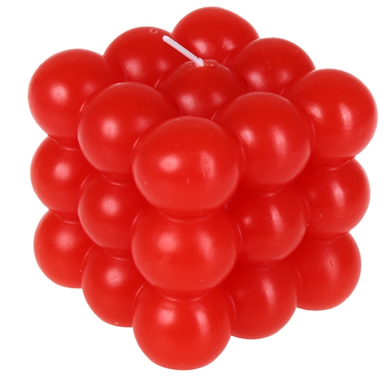 Изображение Svece kubs Polar 3x3 sarkana 9.8cm 50h