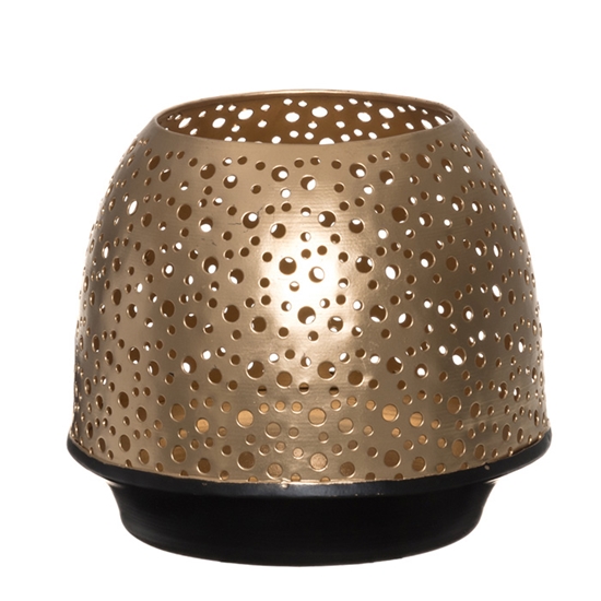 Picture of Svečturis-laterna 4Living Dots zelta 17x14.5cm