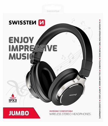 Attēls no Swissten Jumbo Wireless Stereo Bluetooth Headphones