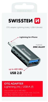 Attēls no Swissten OTG Adapter Lightning to USB Connection