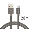 Изображение Swissten Textile Quick Charge Universal Micro USB Data and Charging Cable 2m