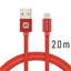 Attēls no Swissten Textile Universal Quick Charge 3.1 USB-C Data and Charging Cable 2m