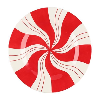 Picture of Šķīvis Winteria carousel 20cm balts, sarkans