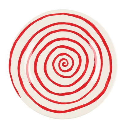 Picture of Šķīvis Winteria spiral 20cm balts, sarkans