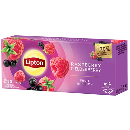 Picture of Tēja augļu Lipton Raspberry Elderberry 20gab.