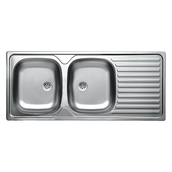 Picture of Tērauda virtuves izlietne Oberon 960x490x1.5, ar sifonu