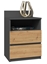 Picture of Topeshop M1 ANTRACYT/ARTISAN nightstand/bedside table 2 drawer(s) Oak
