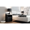 Picture of Topeshop M1 CZARNA MAT nightstand/bedside table 2 drawer(s) Black