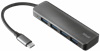 Picture of USB Centrmezgls Trust Halyx Aluminium 4 Port USB-A 3.2 Gen1 Hub Grey