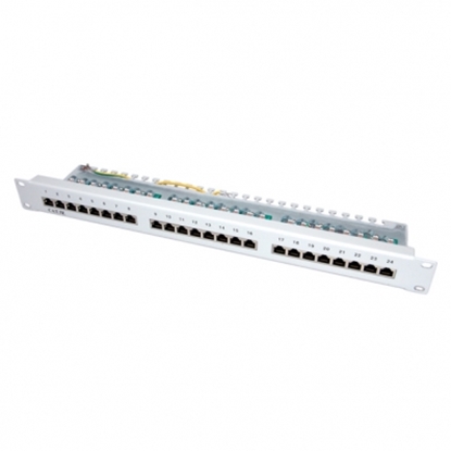 Picture of VALUE Cat.5e 19" Patch Panel, 24 Ports, STP, light grey