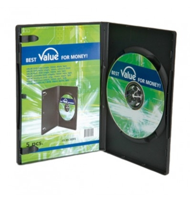 Picture of VALUE DVD Case Single, 14 mm, black 5 pcs.