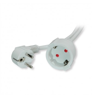 Picture of VALUE Extension Cable with 3P. German connectors, AC 230V, white, 3.0 m