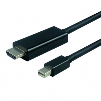 Picture of VALUE Mini DisplayPort Cable, Mini DP-UHDTV, M/M, black, 1.0 m