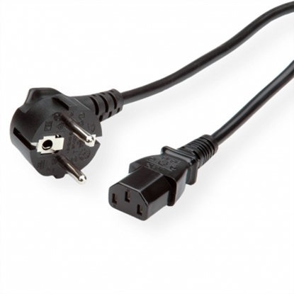 Picture of VALUE Power Cable, straight IEC Conncector, black, 0.6 m