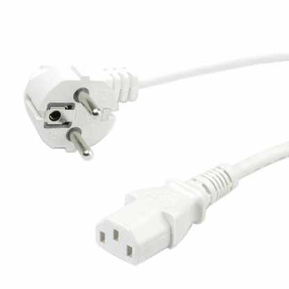 Picture of VALUE Power Cable, straight IEC Conncector, white, 0.6 m