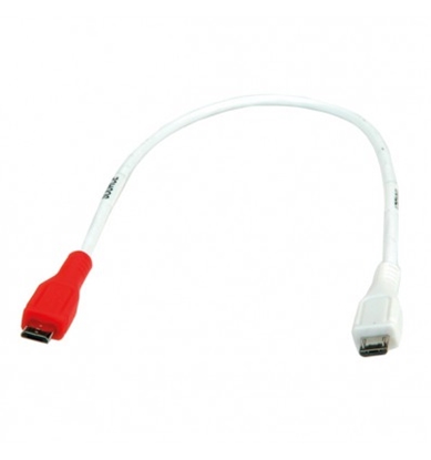 Picture of VALUE USB 2.0 Charging Cable, Micro B - Micro B, M/M 0.3m