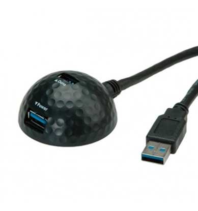 Attēls no VALUE USB 3.0 "DOME" Cable, black 1.5 m