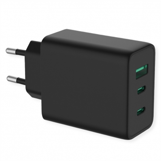 Picture of VALUE USB Wall Charger, 3-Port, (2x C+ 1x A), 65W, GaN
