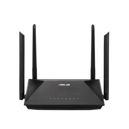 Attēls no Wireless Router|ASUS|Wireless Router|1800 Mbps|Mesh|Wi-Fi 5|Wi-Fi 6|IEEE 802.11n|USB|1 WAN|3x10/100/1000M|Number of antennas 4|RT-AX1800U