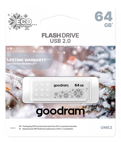 Picture of Zibatmiņa GoodRam USB UME2 64GB WINTER White