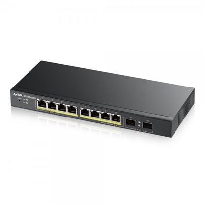 Attēls no Zyxel GS1900-8HP v3 PoE Managed L2 Gigabit Ethernet (10/100/1000) Power over Ethernet (PoE) Black