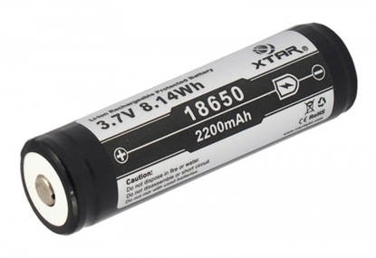 Picture of Akumulators 18650 3.7V XTAR litija 2200 mAh iepakojuma 1 gb.