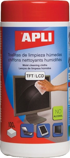 Picture of Apli Chusteczki nawilane do czyszczenia ekranów LCD/TFT 100 szt. (AP11823)