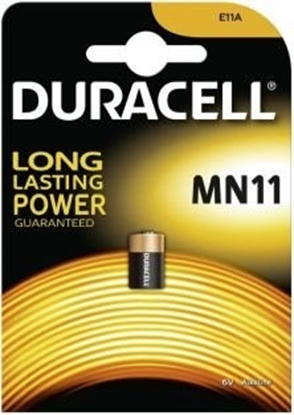 Attēls no BAT11.D1; 11A baterijas 6V Duracell Alkaline MN11/E11A iepakojumā 1 gb.