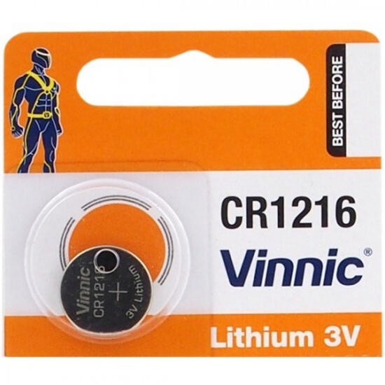 Picture of CR1216 baterijas 3V Vinnic litija CR1216 iepakojumā 1 gb.