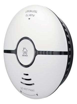 Picture of WiFi dūmų detektorius DELTACO SMART HOME šviesa ir garsas, baltas/ SH-WS03