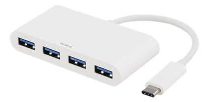 Изображение Deltaco USBC-HUB1 interface hub USB 3.2 Gen 1 (3.1 Gen 1) Type-C 5000 Mbit/s White