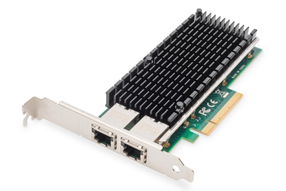Изображение DIGITUS PCI Expr Card 2x Cat6a RJ45 High+Lowprofile