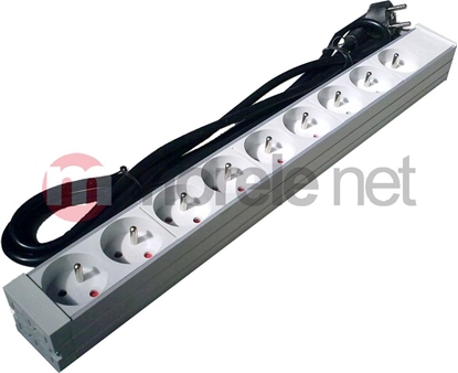 Attēls no Digitus Listwa zasilajca PDU 19" RACK 9x Typ E (A-19-STRIP-3-IMP)